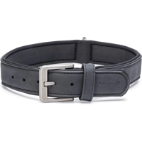 Beeztees Balacron Ax kunstleer zwart halsband hond 47-57cm x 30mm