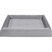 Bia bed royal fluweel hoes voor hondenmand grijs bia-100 120x100x15 cm
