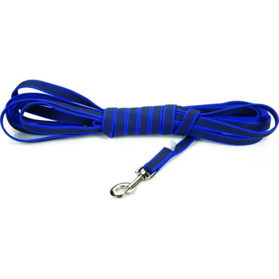Julius K9 Antislip Lijn+Handvat Blauw 10m