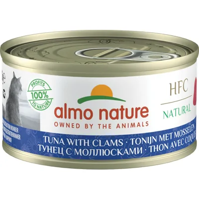 Almo Nature HFC Natural tonijn met venusschelpen natvoer kat (70 g) 12 x 70 g