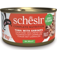 Schesir tonijn met garnalen (jelly) natvoer kat 1 tray (12 x 85 g)