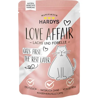 Hardys Love Affair zalm en forel natvoer kat (zakjes) 12 x 100 g