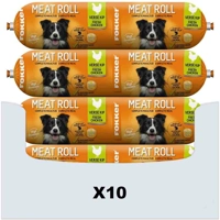 10x Fokker Meat Roll Hondenvoer Nat Kip - Zalm 800 gr