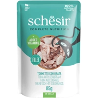 12x Schesir Kattenvoer Tonijn - Zeebrasem in Gelei 85 gr