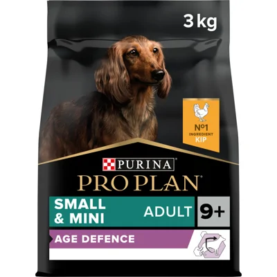 3x Pro Plan Adult 9+ Small&Mini Age Defence Kip 3 kg