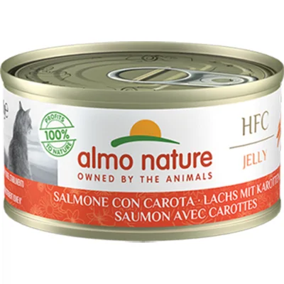 48x Almo Nature HFC Jelly Kattenvoer Nat Zalm&Wortel 70 gr