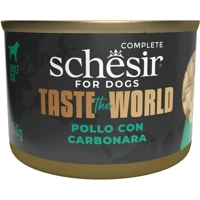 8x Schesir Taste The World Hond Kip&Carbonara 150 gr