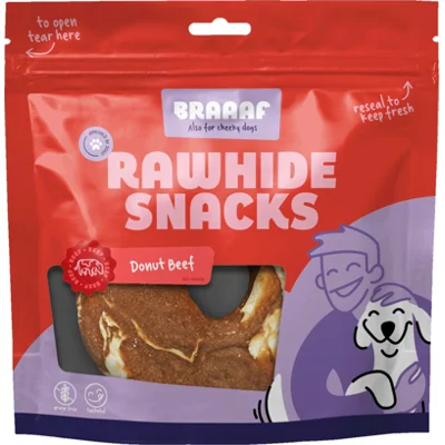 Braaaf Donut Hondensnack Vlees&Vis 10-12 cm 115 gr
