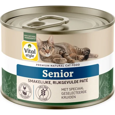 Vitalstyle Kattenvoer Blik Senior 200 gr