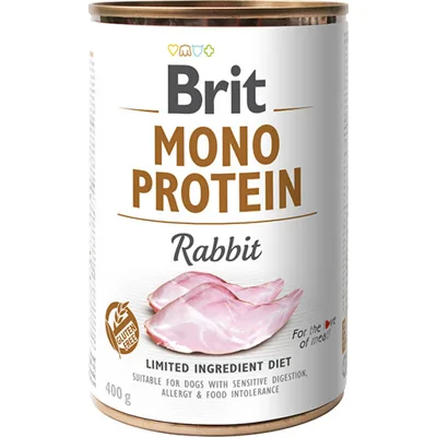 Brit Mono Protein konijn natvoer hond 12 x 400 g