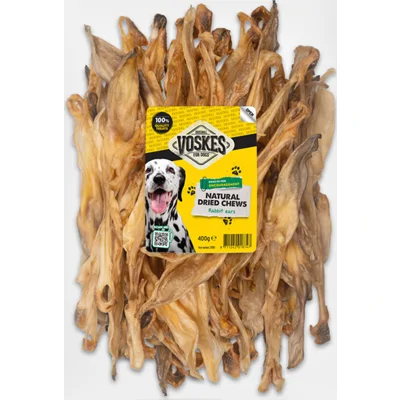 Voskes Hondensnack Konijnenoren 400 gr