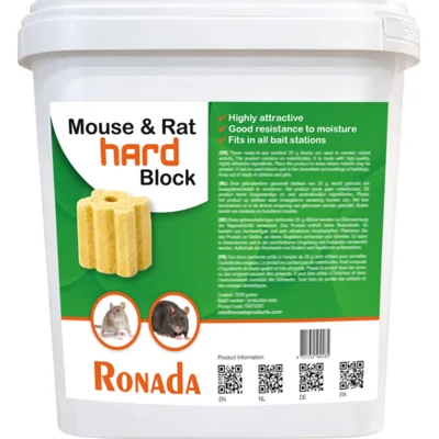Ronada Muizen En Ratten Soft Block 2 Kg Tegen Muizen - Bevat 100 blokjes - Grote aantrekkingskracht - Overal toepasbaar