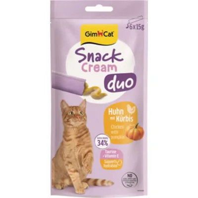 GimCat Snack Cream - Kip met pompoen - 6 x 15 g