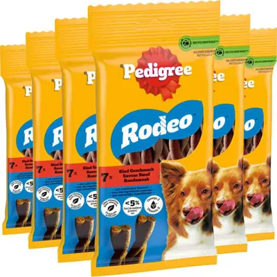 6x Pedigree Hondensnack Rodeo Rund 123 gr