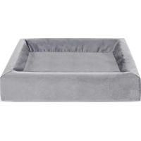 Bia bed royal fluweel hoes voor hondenmand grijs bia-60 70x60x15 cm