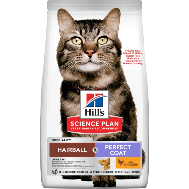 Hill's Science Plan Hairball & Perfect Coat Adult kattenvoer 1,5kg