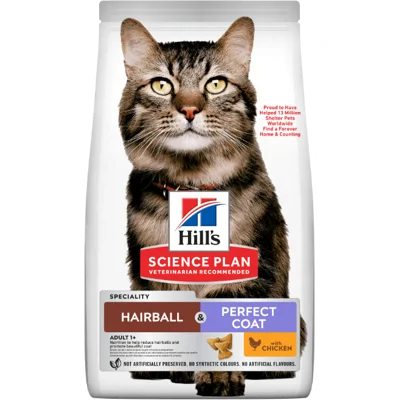 Hill's Science Plan Hairball & Perfect Coat Adult kattenvoer 1,5kg