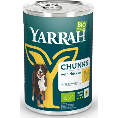 Yarrah Dog Brokjes Saus Kip 405gr