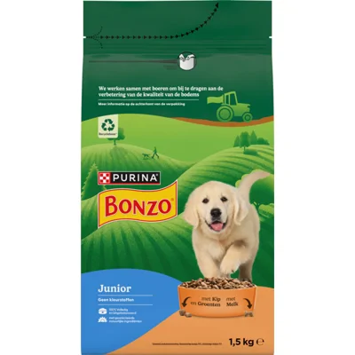 3x Bonzo Droogvoer Junior 1,5 kg