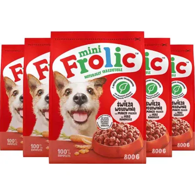 5x Frolic Hondenvoer Droog Mini Rund 800 gr