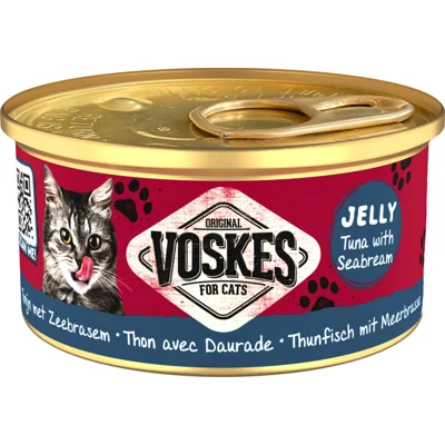 Voskes Kattenvoer Nat Tonijn met Zeebrasem 85 gr