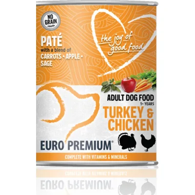 Euro Premium Adult Paté - Kalkoen en Kip - 6 x 400 g