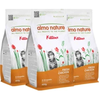 3x Almo Nature Kattenvoer Droog Life Maintenance Kitten Kip & Rijst 400 gr product name