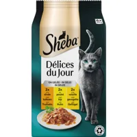 Sheba Délices du Jour in Gelei - Kalkoen, Kip en Gevogelte Sheba Délices du Jour in Gelei - Kalkoen, Kip en Gevogelte