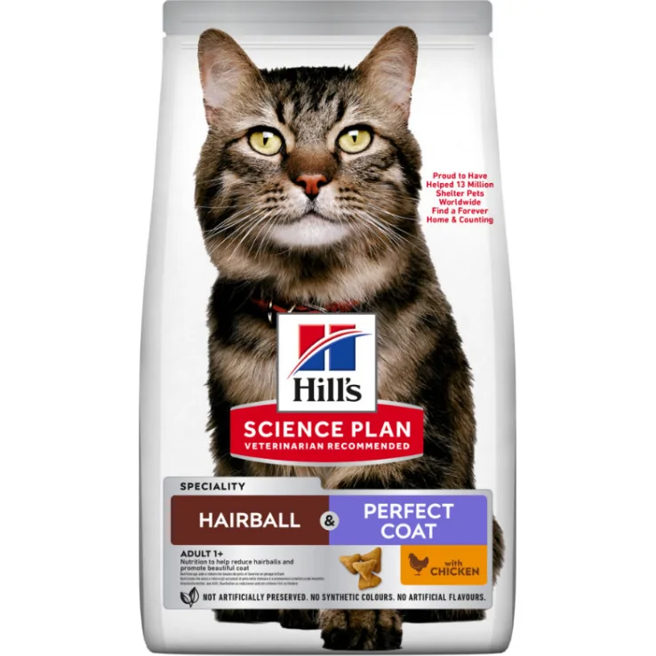 Hill's Science Plan Hairball & Perfect Coat Adult kattenvoer 3kg