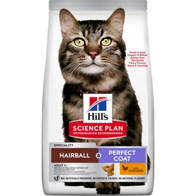 Hill's Science Plan Hairball & Perfect Coat Adult kattenvoer 3kg