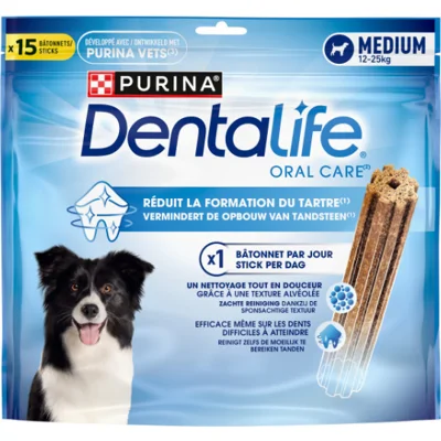 Purina Dentalife Daily Oral Care Medium kauwsnacks hond 15 stuks