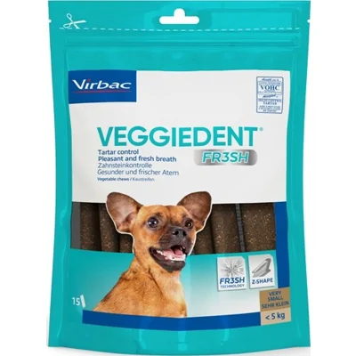Veggiedent Kauwstrips Hond-5kg 114gr