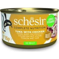 Schesir tonijn met kip (jelly) natvoer kat (blikjes) 1 tray (12 x 85 g)