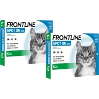 2x Frontline Spot On Anti Vlooien en Teken Druppels Kat vanaf 1 kg 6 pipetten