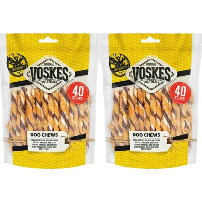 2x Voskes Rawhide Kip - Rund Sticks 400 gr