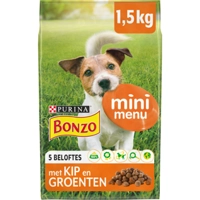 3x Bonzo Droogvoer Mini Menu Kip 1,5 kg