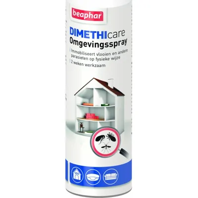 6x Beaphar DImetHIcare Omgevingsspray Anti Vlooien en Teken 400 ml