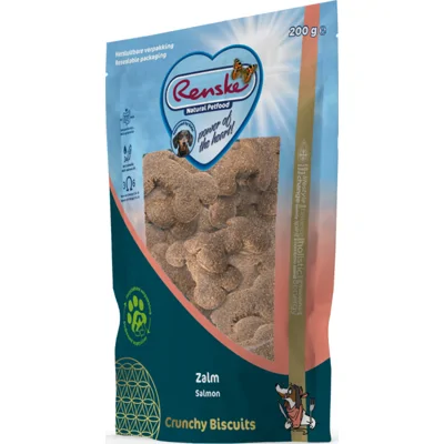 6x Renske Gezonde Beloning Crunchy Hondensnack Zalm 200 gr