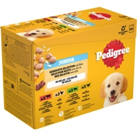 Pedigree Junior Hondenvoer in Gelei Mix Selectie Maaltijdzakjes Multipack 12x100 gr