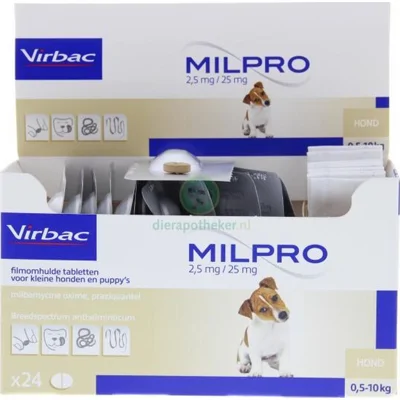 Milpro Kleine hond / Puppy - 24 tabletten