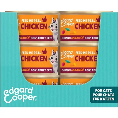 Edgard & Cooper kip kat natvoer blikjes 18 x 85gr