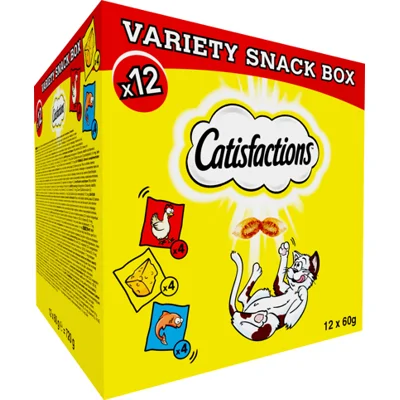 Catisfactions Megabox kattensnoep 12 x 60 g