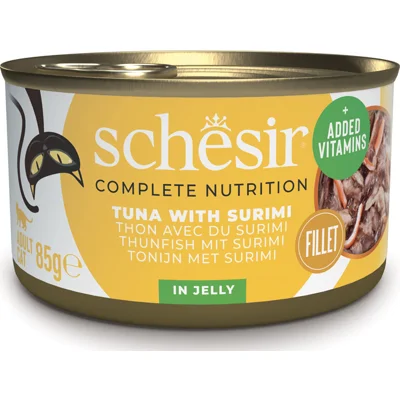 12x Schesir Kattenvoer Tonijn en Surimi in Gelei 85 gr