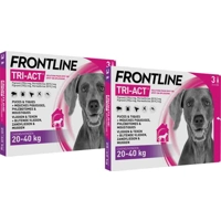 2x Frontline Tri-Act Anti Vlooien en Teken Druppels L 3 pipetten