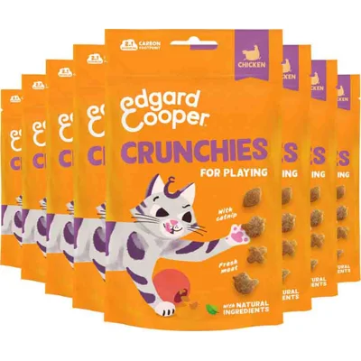 8x Edgard&Cooper Adult Crunchies Kattensnack Kip 50 gr