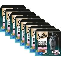 8x Sheba Perfect Portions Kattenvoer Natvoer Luxe Zalm Paté 112,5 gr product name