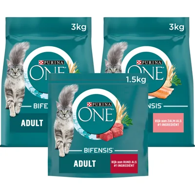 Purina ONE Adult - Zalm en Volkoren Granen - 1,5 kg
