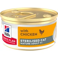 Hill's Science Plan Feline Sterilised Mature Adult Premium Mousse - Kip - 12 x 85 g