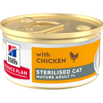 Hill's Science Plan Feline Sterilised Mature Adult Premium Mousse - Kip - 12 x 85 g