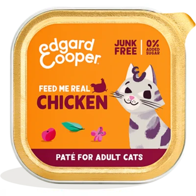 Edgard & Cooper kip paté kat natvoer kuipjes 16 x 85gr